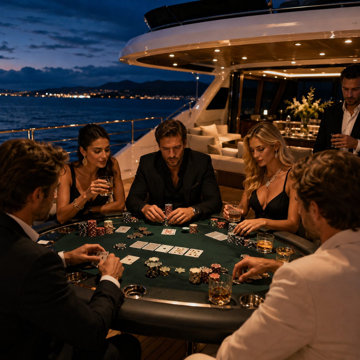 Poker table experience at a private event